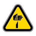 Beware Sharp Elements Symbol Isolate On White Background,Vector Illustration EPS.10 Royalty Free Stock Photo