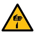 Beware Sharp Elements Symbol Isolate On White Background,Vector Illustration EPS.10