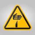 Beware Sharp Elements Symbol Isolate On White Background,Vector Illustration EPS.10