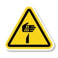 Beware Sharp Elements Symbol Isolate On White Background,Vector Illustration