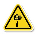 Beware Sharp Elements Symbol Isolate On White Background,Vector Illustration Royalty Free Stock Photo