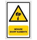 Beware Sharp Elements Symbol, Vector Illustration, Isolate On White Background Label .EPS10 Royalty Free Stock Photo