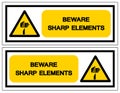 Beware Sharp Elements Symbol, Vector Illustration, Isolate On White Background Label .EPS10 Royalty Free Stock Photo