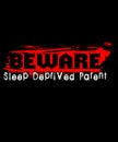 Beware sleep deprived parent graphic Royalty Free Stock Photo