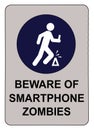 Beware Smartphone Zombies Royalty Free Stock Photo