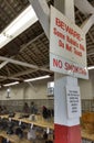 Beware, Some Rabbits Bite, Do Not Touch, No Smoking, Sign in the Poultry Building at a Popular County Fair, Pennsylvania, USA