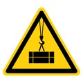 Beware Suspended Load Symbol Sign ,Vector Illustration, Isolate On White Background Label. EPS10