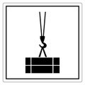 Beware Suspended Load Symbol Sign ,Vector Illustration, Isolate On White Background Label. EPS10 Royalty Free Stock Photo