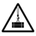 Beware Suspended Load Symbol Sign ,Vector Illustration, Isolate On White Background Label. EPS10