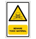 Beware Toxic Chemicals Symbol Sign, Vector Illustration, Isolate On White Background Label. EPS10