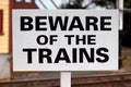 Beware of the trains Royalty Free Stock Photo