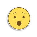 bewilderment colored emoji sticker icon. Element of emoji for mobile concept and web apps illustration