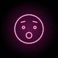 Bewilderment neon icon. Simple thin line, outline vector of emoji icons for ui and ux, website or mobile application