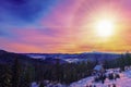 Bewitching winter landscape of mountains