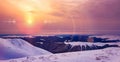 Bewitching winter landscape of mountains