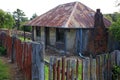 Old cottage weathered in former Australian gold mining town Royalty Free Stock Photo