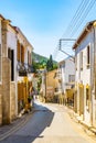 BEYLERBEYI, CYPRUS, AUGUST 26, 2017: narrow street in the old town of Beylerbeyi, Cyprus Royalty Free Stock Photo