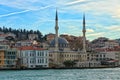 Beylerbeyi Mosque by the Bosphorus channel in Istanbul