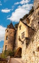 Landscape from Beynac and Cazenac in PÃÂ©rigord, New Aquitaine, France Royalty Free Stock Photo