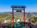 Red gate in the mountains of northern Thailand