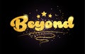 beyond star golden color word text logo icon