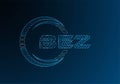 BEZ low poly letter logo vector design. BEZ Royalty Free Stock Photo