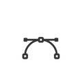 Bezier curve icon. Vector minimal illustration with one thickness. Anchor point, pen tool