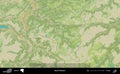 Bezirk Bludenz outlined, Austria. Topographic Humanitarian Royalty Free Stock Photo