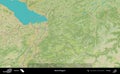 Bezirk Bregenz outlined, Austria. Topographic Humanitarian Royalty Free Stock Photo