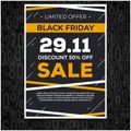 Black Friday commercial sale flyer Design Template