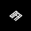 BFA letter logo design on black background Royalty Free Stock Photo