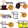 BFF Tasty Cookies With Drinks