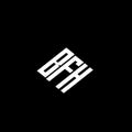 BFH letter logo design on black background Royalty Free Stock Photo