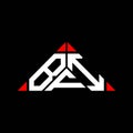 BFI letter logo creative design with vector graphic, BFI simple and modern logo in triangle shape Royalty Free Stock Photo