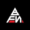BFN triangle letter logo design with triangle shape. BFN triangle logo design monogram. BFN triangle vector logo template with red Royalty Free Stock Photo