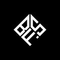 BFS letter logo design on black background. BFS creative initials letter logo concept. BFS letter design Royalty Free Stock Photo