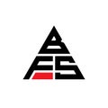BFS triangle letter logo design with triangle shape. BFS triangle logo design monogram. BFS triangle vector logo template with red Royalty Free Stock Photo