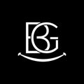 Abstract smile shape BG Letter Logo Design Vector Illustration .