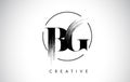 BG Brush Stroke Letter Logo Design. Black Paint Logo Letters Icon