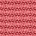 Illustrated Seamless White Wavy Patterm on Red Background