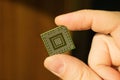 Bga chipset closeup Royalty Free Stock Photo