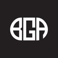 BGA letter logo design on black background. BGA Royalty Free Stock Photo