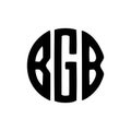 BGB letter logo design on black background. BGB creative initials letter logo concept. BGB letter design Royalty Free Stock Photo