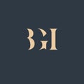 BGI abstract letter logo Royalty Free Stock Photo