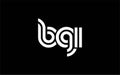 BGI Creative Unique Modern Letter Logo Design Royalty Free Stock Photo