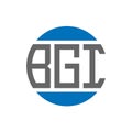 BGI letter logo design on white background. BGI creative initials circle logo concept. BGI letter design Royalty Free Stock Photo