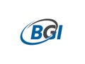 BGI logo, design, vector illustration Royalty Free Stock Photo