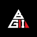 BGI triangle letter logo design with triangle shape. BGI triangle logo design monogram. BGI triangle vector logo template with red Royalty Free Stock Photo