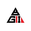 BGI triangle letter logo design with triangle shape. BGI triangle logo design monogram. BGI triangle vector logo template with red Royalty Free Stock Photo