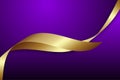 Elegant purple gradient with golden line background